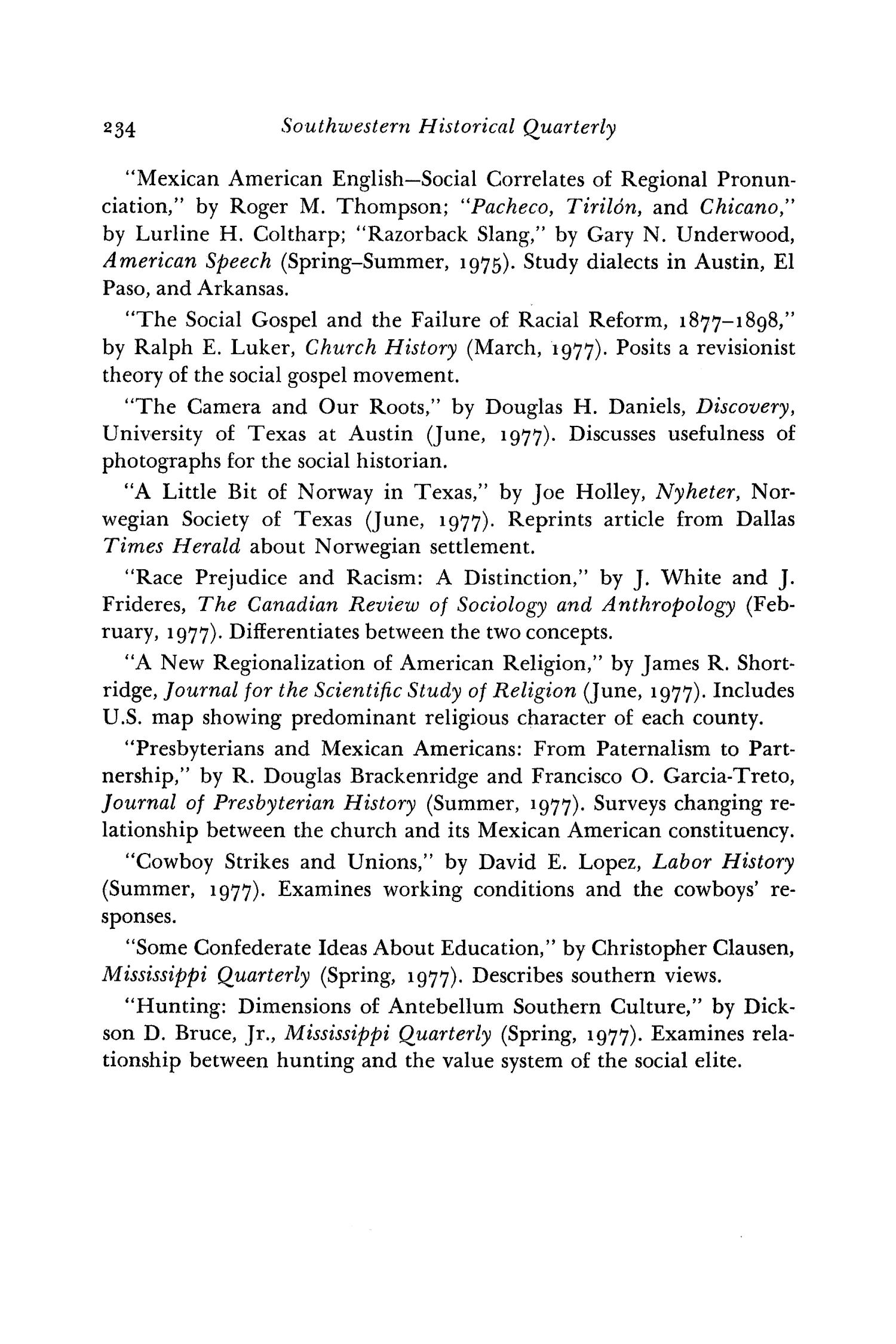 The Southwestern Historical Quarterly, Volume 81, July 1977 - April, 1978
                                                
                                                    234
                                                