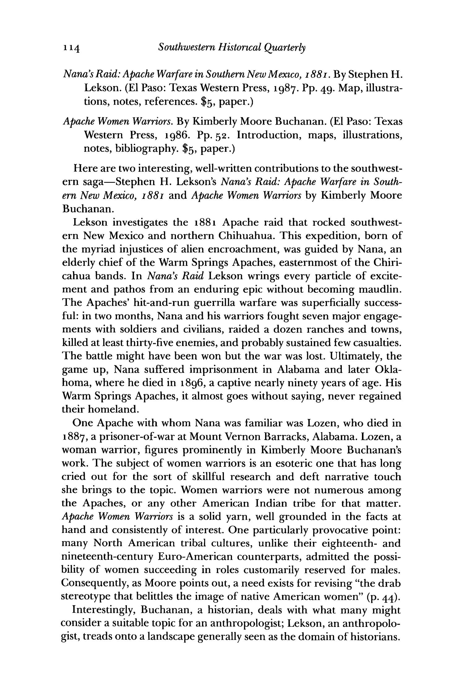 The Southwestern Historical Quarterly, Volume 93, July 1989 - April, 1990
                                                
                                                    114
                                                