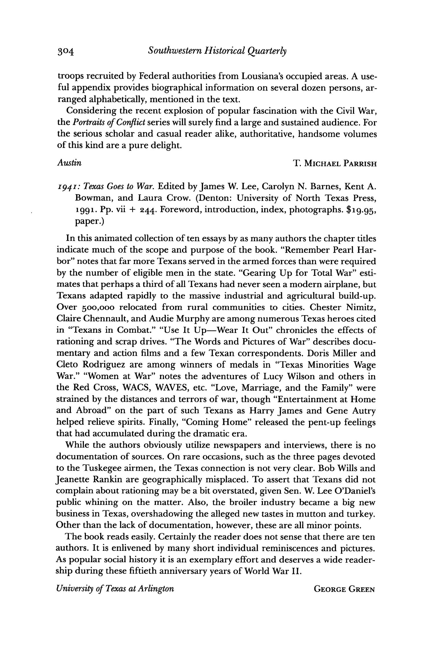 The Southwestern Historical Quarterly, Volume 96, July 1992 - April, 1993
                                                
                                                    304
                                                