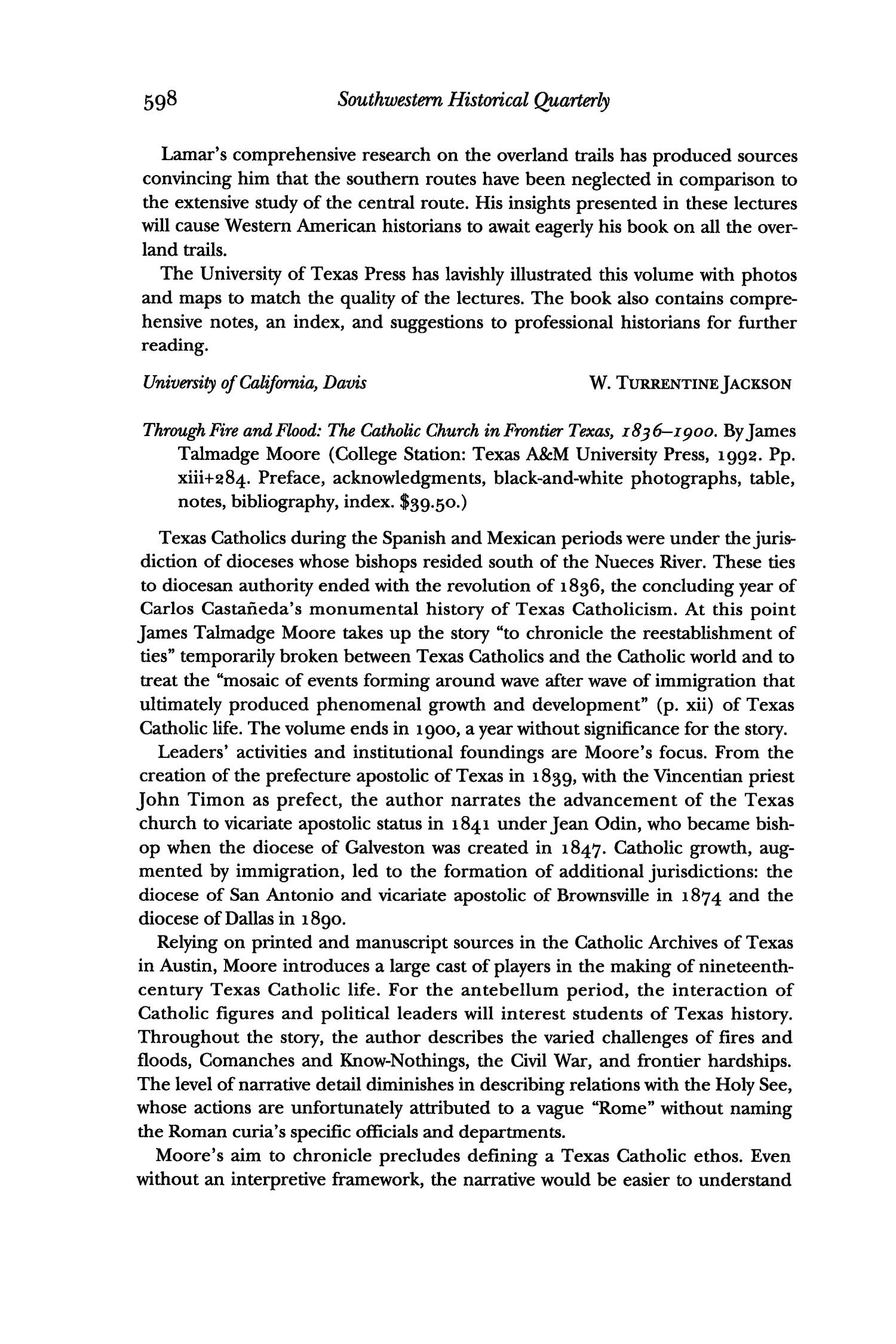 The Southwestern Historical Quarterly, Volume 96, July 1992 - April, 1993
                                                
                                                    598
                                                