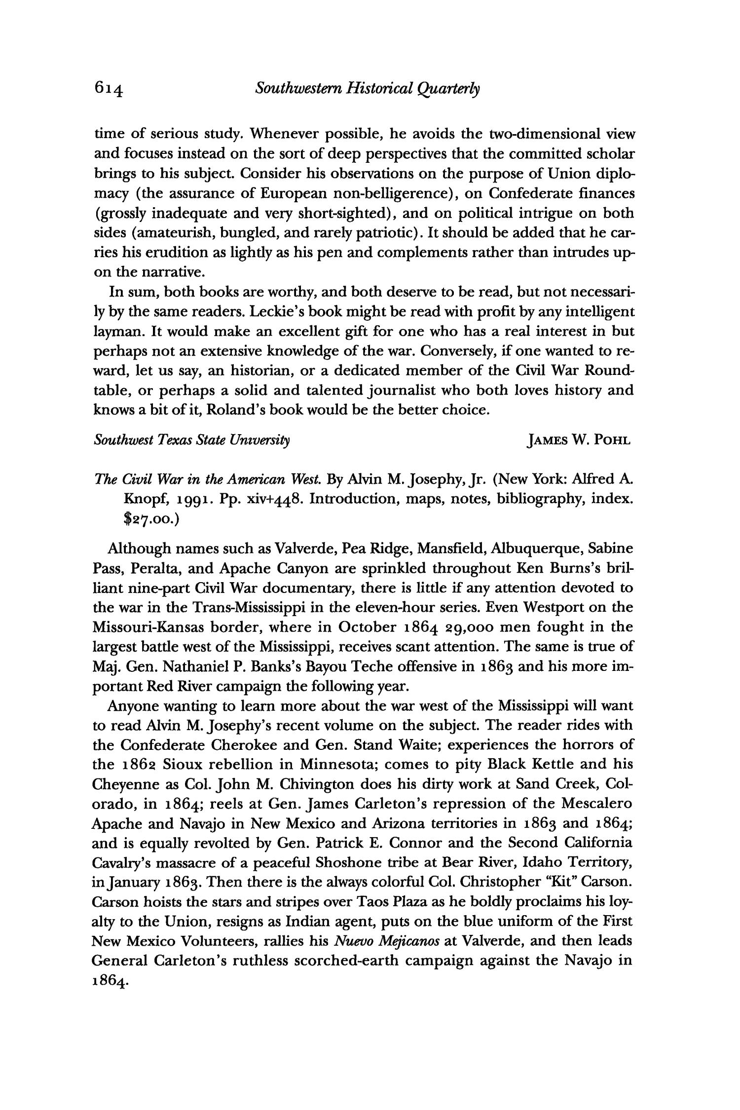 The Southwestern Historical Quarterly, Volume 96, July 1992 - April, 1993
                                                
                                                    614
                                                