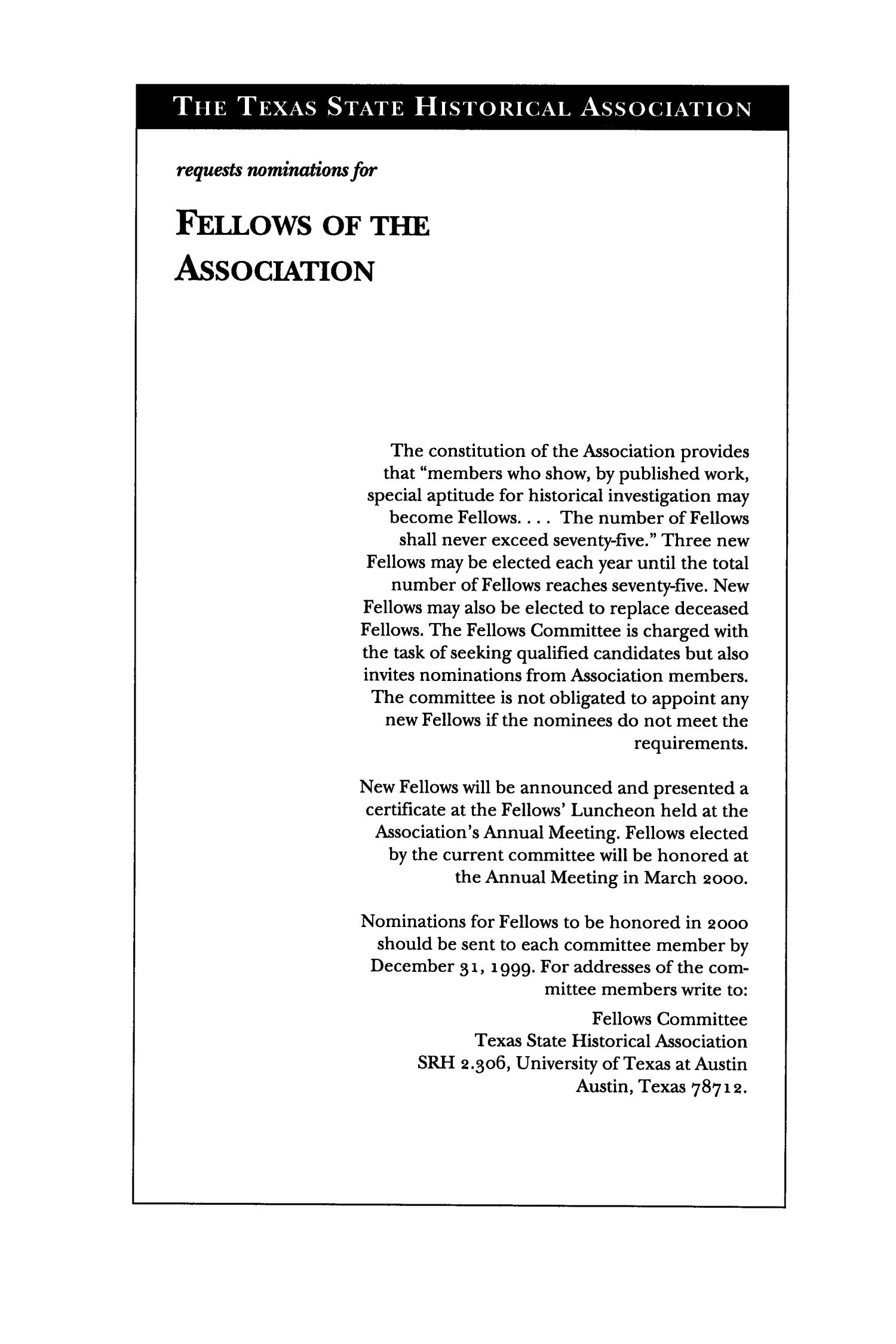 The Southwestern Historical Quarterly, Volume 102, July 1998 - April, 1999
                                                
                                                    None
                                                