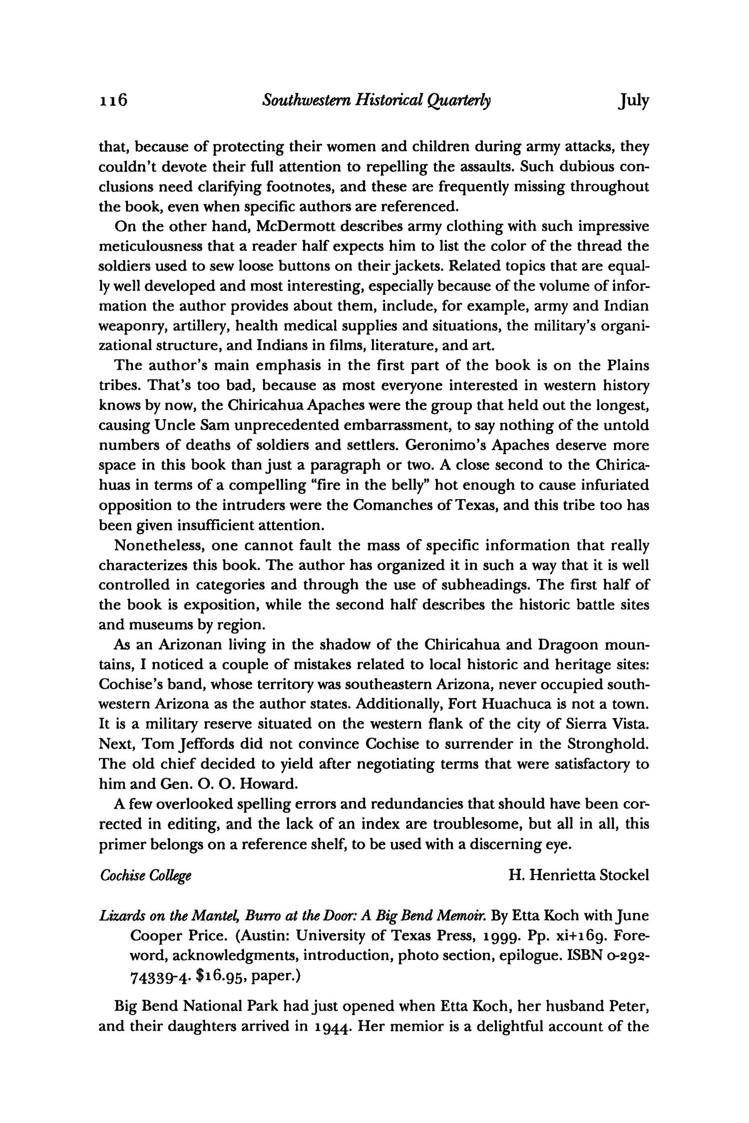 The Southwestern Historical Quarterly, Volume 104, July 2000 - April, 2001
                                                
                                                    116
                                                