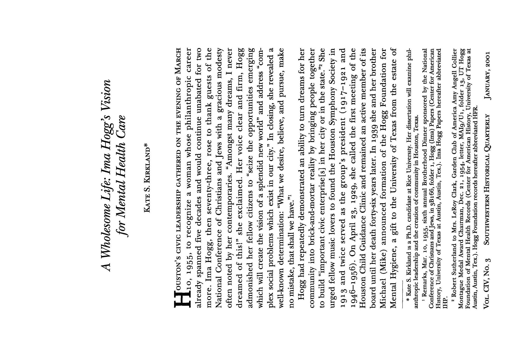 The Southwestern Historical Quarterly, Volume 104, July 2000 - April, 2001
                                                
                                                    417
                                                