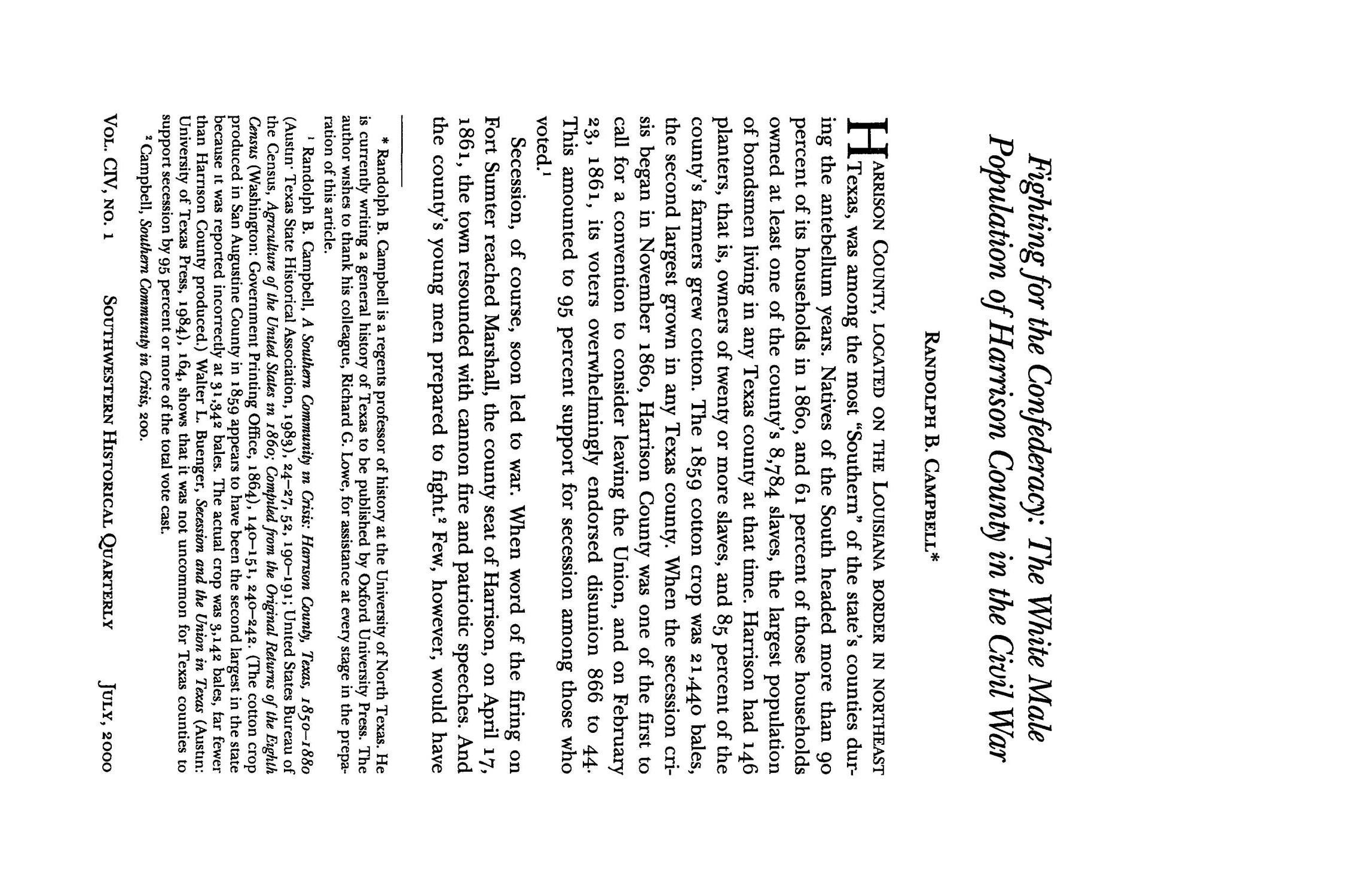 The Southwestern Historical Quarterly, Volume 104, July 2000 - April, 2001
                                                
                                                    23
                                                