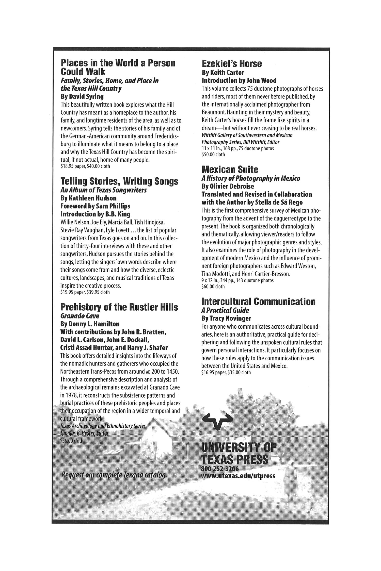 The Southwestern Historical Quarterly, Volume 104, July 2000 - April, 2001
                                                
                                                    None
                                                