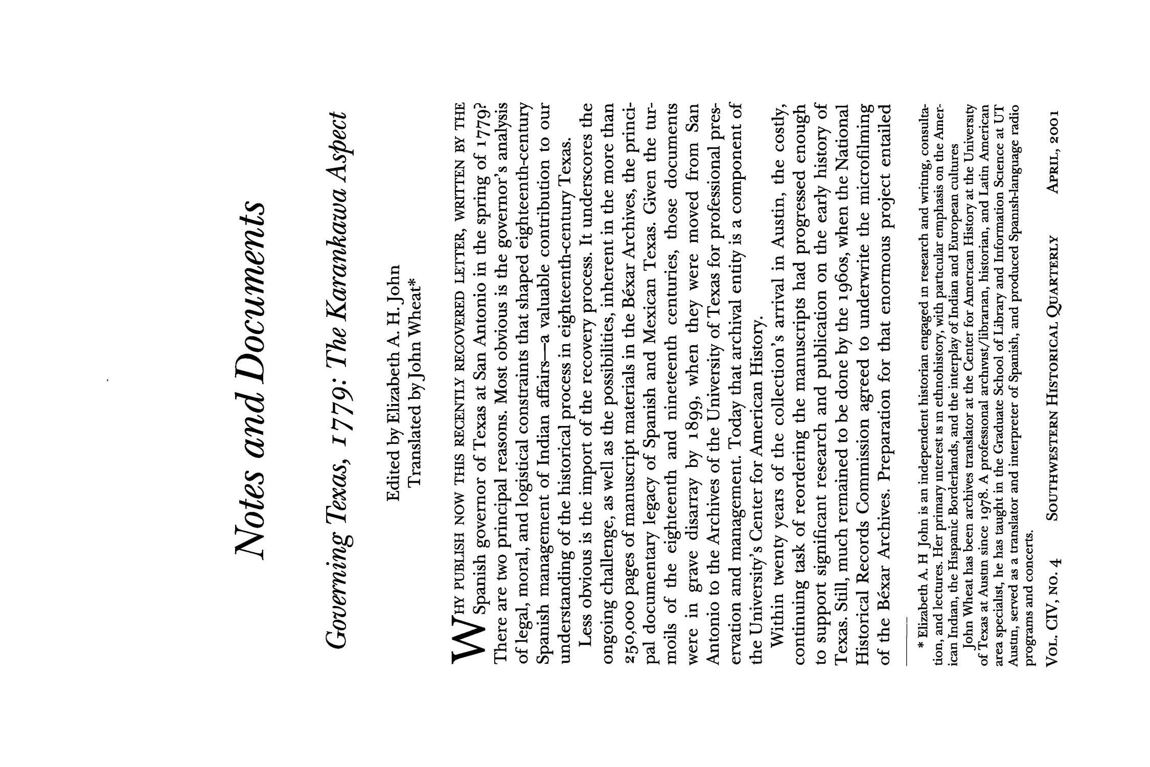 The Southwestern Historical Quarterly, Volume 104, July 2000 - April, 2001
                                                
                                                    561
                                                