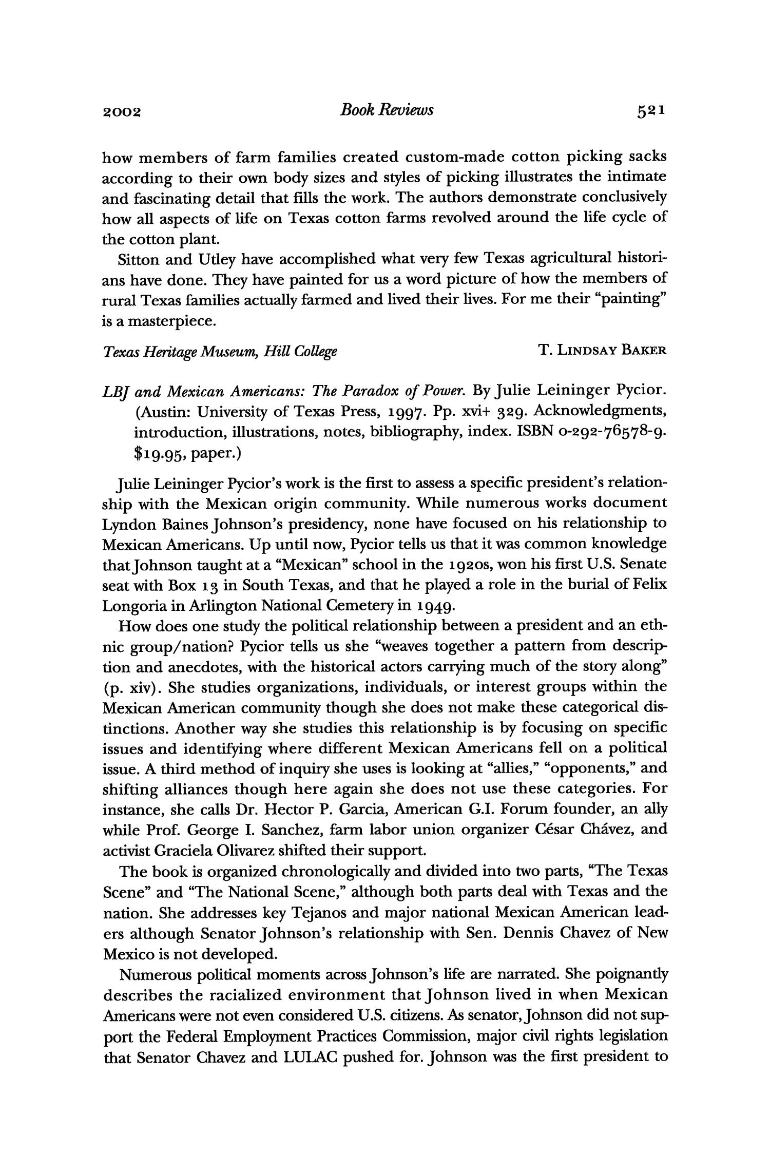 The Southwestern Historical Quarterly, Volume 105, July 2001 - April, 2002
                                                
                                                    521
                                                
