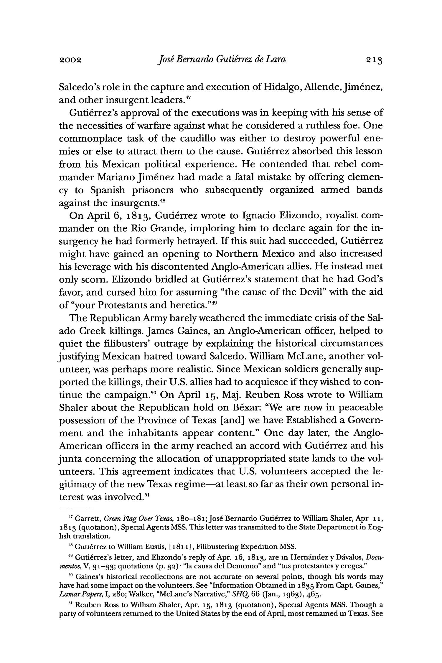 The Southwestern Historical Quarterly, Volume 106, July 2002 - April, 2003
                                                
                                                    213
                                                
