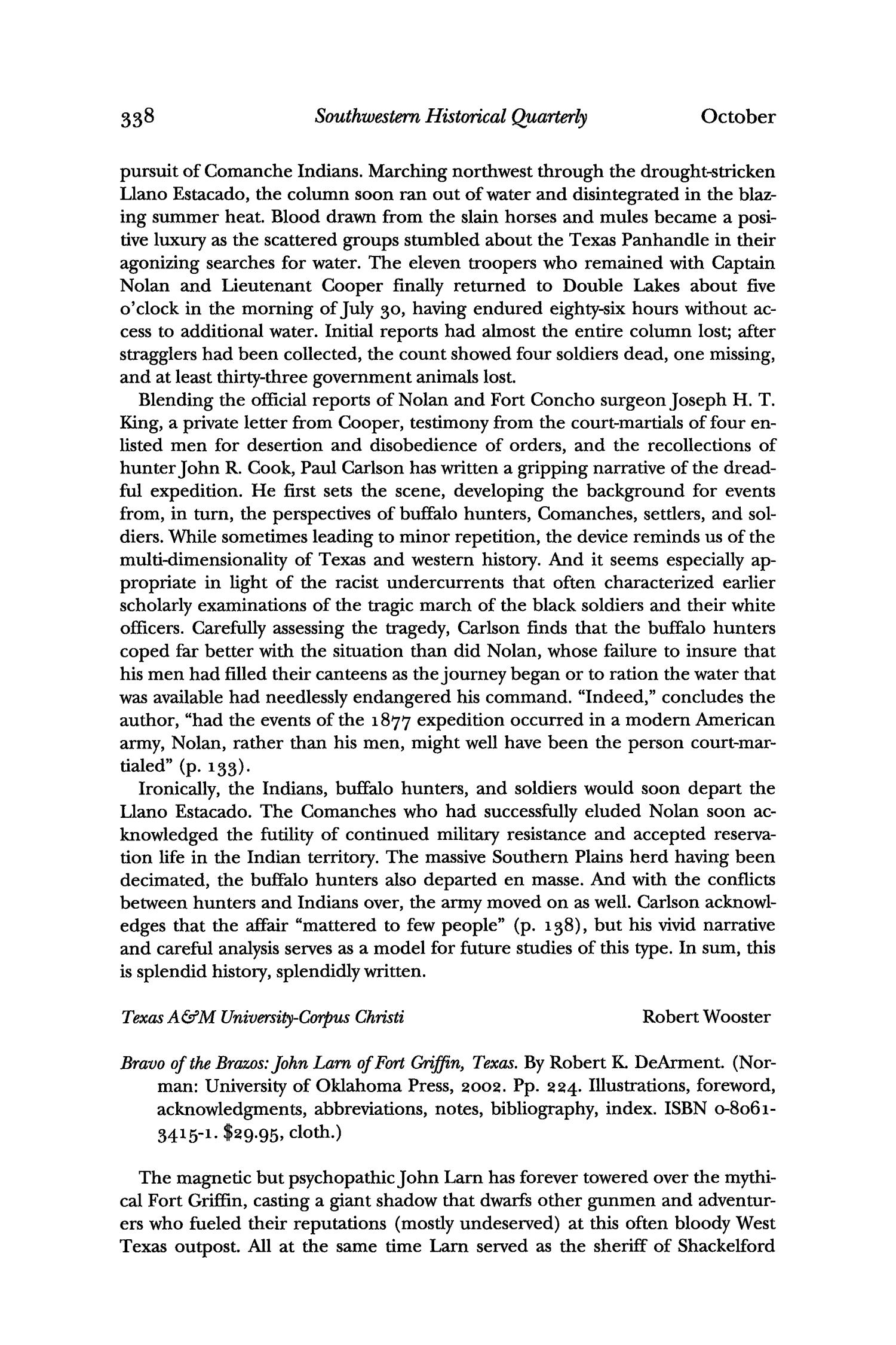 The Southwestern Historical Quarterly, Volume 107, July 2003 - April, 2004
                                                
                                                    338
                                                
