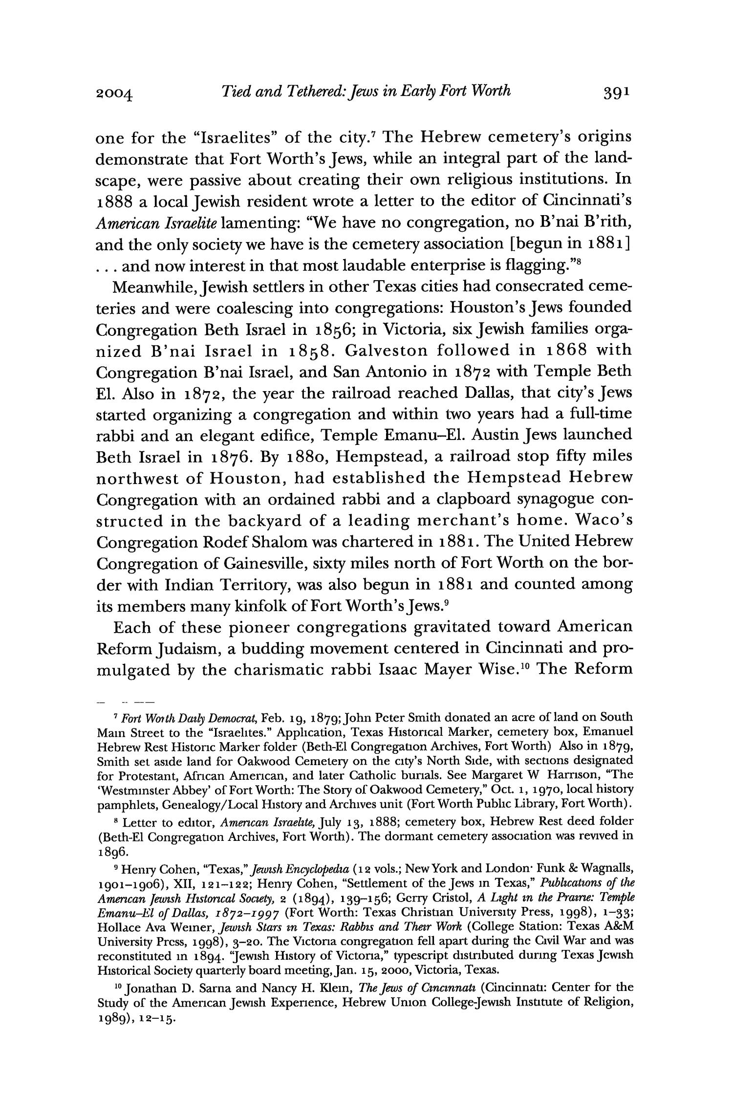 The Southwestern Historical Quarterly, Volume 107, July 2003 - April, 2004
                                                
                                                    391
                                                