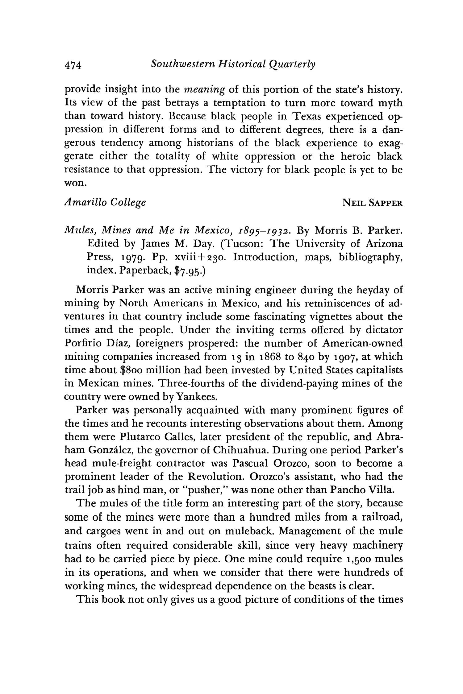 The Southwestern Historical Quarterly, Volume 84, July 1980 - April, 1981
                                                
                                                    474
                                                