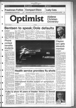 Primary view of object titled 'The Optimist (Abilene, Tex.), Vol. 77, No. 17, Ed. 1, Friday, October 21, 1988'.