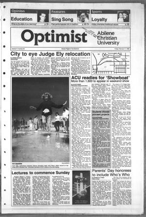 Primary view of object titled 'The Optimist (Abilene, Tex.), Vol. 77, No. 39, Ed. 1, Friday, February 17, 1989'.
