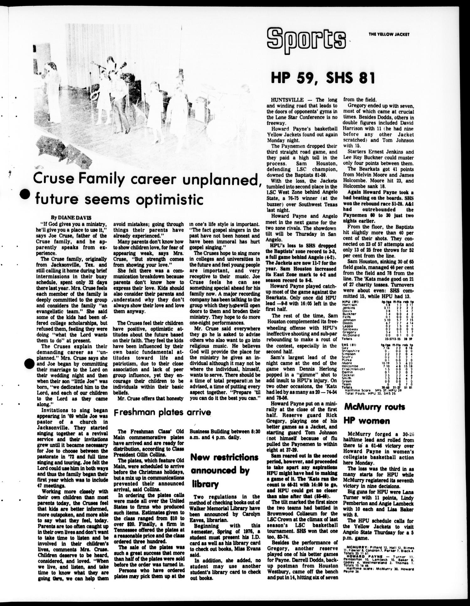 The Yellow Jacket (Brownwood, Tex.), Vol. 63, No. 14, Ed. 1, Friday, January 23, 1976
                                                
                                                    [Sequence #]: 3 of 4
                                                
