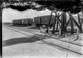 Photograph: [Train Cars at Depot]