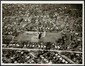 Primary view of object titled '[Aerial View of Bluff View Park and Surrounding Area]'.