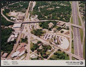 Primary view of object titled '[Aerial View of Dallas Zoo and Surrounding Area]'.