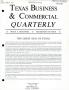 Journal/Magazine/Newsletter: Texas Business & Commercial Quarterly, Volume 4, Number 3, January 19…