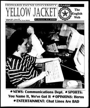 Primary view of object titled 'Howard Payne University Yellow Jacket (Brownwood, Tex.), Vol. 86, No. 13, Ed. 1, Thursday, February 15, 1996'.