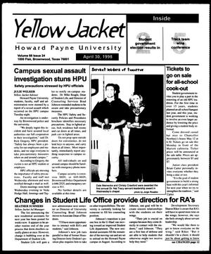 Primary view of object titled 'Howard Payne University Yellow Jacket (Brownwood, Tex.), Vol. 88, No. 24, Ed. 1, Thursday, April 30, 1998'.