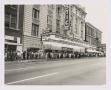 Photograph: [People lined up under Majestic Theatre marquee]