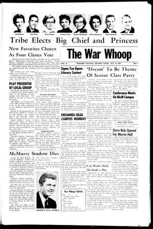 Primary view of object titled 'The War Whoop (Abilene, Tex.), Vol. 35, No. 6, Ed. 1, Friday, October 18, 1957'.