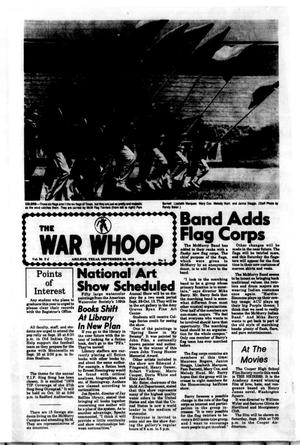 Primary view of object titled 'The War Whoop (Abilene, Tex.), Vol. 54, No. 3, Ed. 1, Thursday, September 23, 1976'.