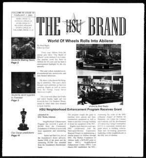 Primary view of object titled 'The HSU Brand (Abilene, Tex.), Vol. 92, No. 10, Ed. 1, Tuesday, February 1, 2005'.