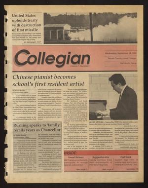 Primary view of object titled 'Collegian (Hurst, Tex.), Vol. 1, No. 2, Ed. 1 Wednesday, September 14, 1988'.