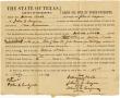 Thumbnail image of item number 3 in: 'Documents related to the case of The State of Texas vs. John Hanna, cause no. 787, 1872'.
