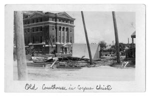 Primary view of object titled '[Storm Damage at Old Courthouse]'.