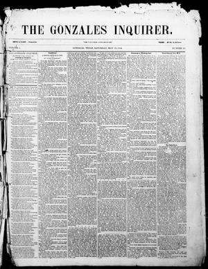 Primary view of object titled 'The Gonzales Inquirer. (Gonzales, Tex.), Vol. 1, No. 50, Ed. 1 Saturday, May 13, 1854'.