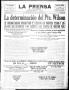 Newspaper: La Prensa (San Antonio, Tex.), Vol. 3, No. 267, Ed. 1 Tuesday, August…