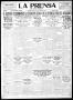 Thumbnail image of item number 1 in: 'La Prensa (San Antonio, Tex.), Vol. 7, No. 2,045, Ed. 1 Thursday, November 11, 1920'.