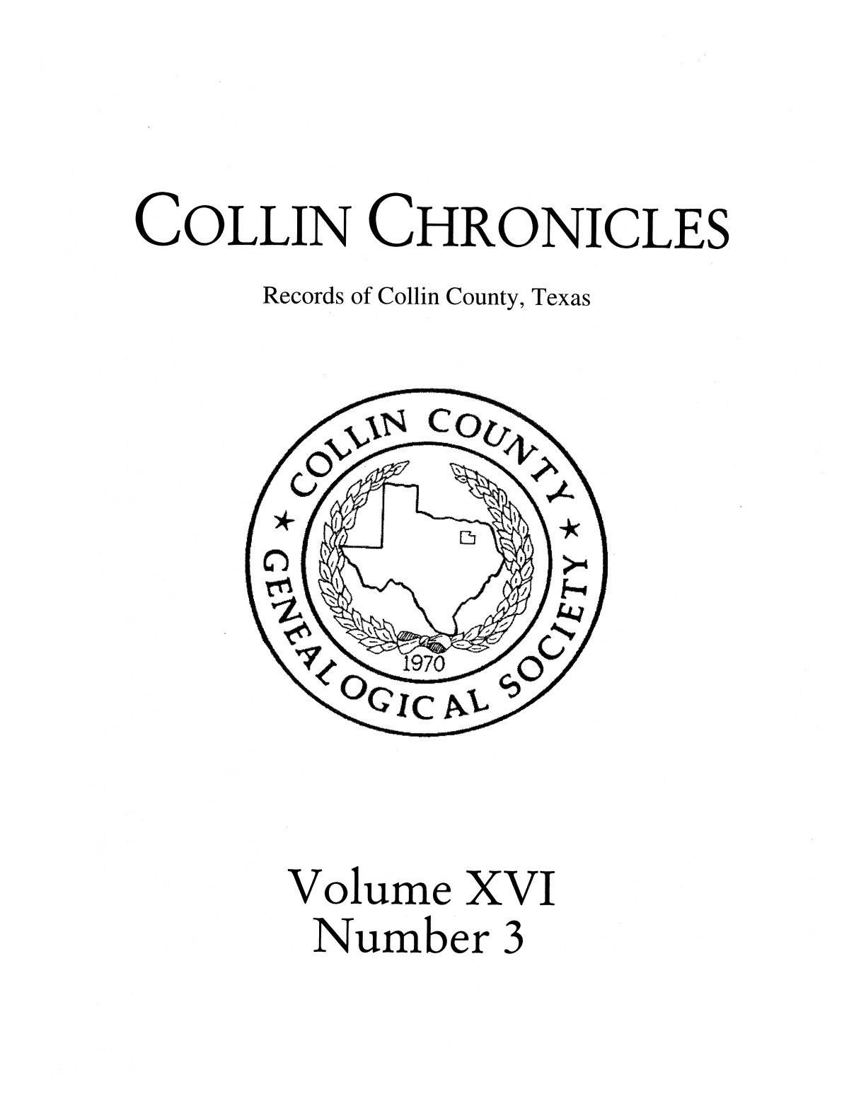 Collin Chronicles, Volume 16, Number 3, Spring 1995/6
                                                
                                                    [Sequence #]: 1 of 32
                                                