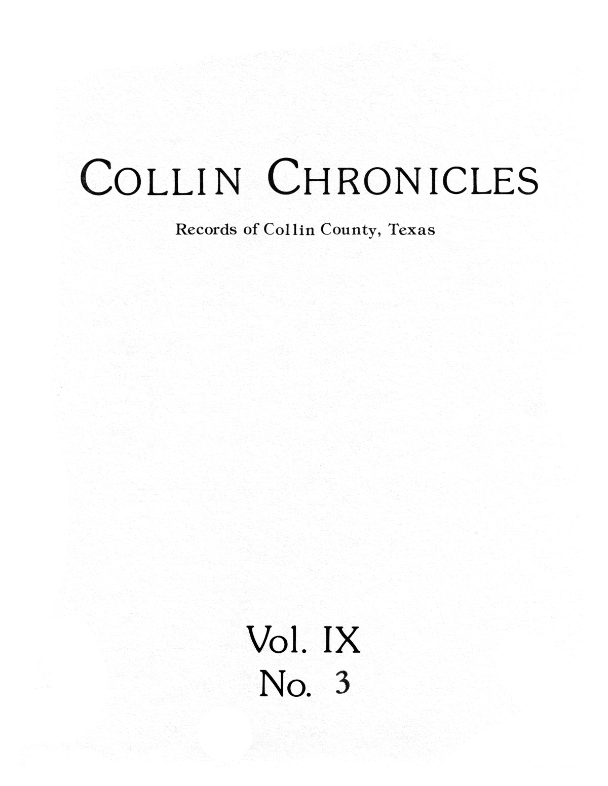 Collin Chronicles, Volume 9, Number 3, Spring 1989
                                                
                                                    [Sequence #]: 1 of 29
                                                