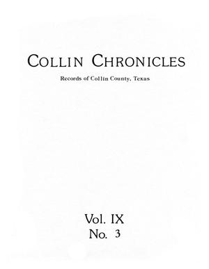 Primary view of object titled 'Collin Chronicles, Volume 9, Number 3, Spring 1989'.