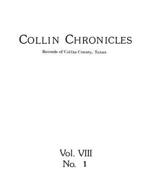 Primary view of object titled 'Collin Chronicles, Volume 8, Number 1, Fall 1987'.