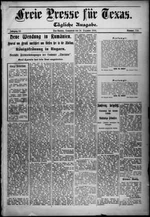 Primary view of object titled 'Freie Presse für Texas. (San Antonio, Tex.), Vol. 52, No. 733, Ed. 1 Saturday, December 30, 1916'.
