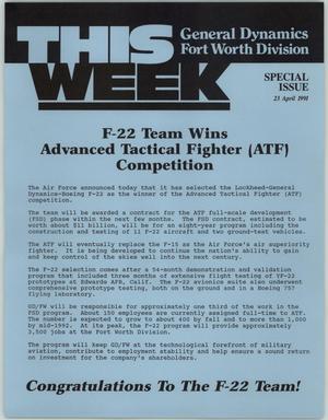 Primary view of object titled 'GDFW This Week, Special Issue, April 23, 1991'.