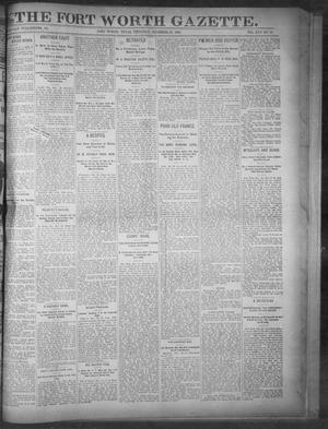 Primary view of object titled 'Fort Worth Gazette. (Fort Worth, Tex.), Vol. 17, No. 41, Ed. 1, Thursday, December 22, 1892'.