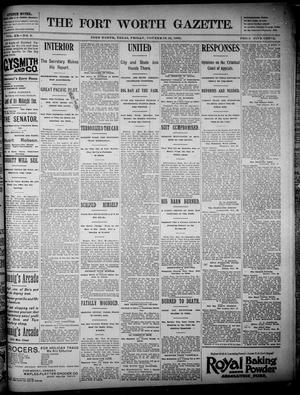 Primary view of object titled 'Fort Worth Gazette. (Fort Worth, Tex.), Vol. 20, No. 5, Ed. 1, Friday, November 29, 1895'.