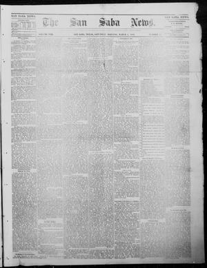 Primary view of object titled 'The San Saba News. (San Saba, Tex.), Vol. 8, No. 25, Ed. 1, Saturday, March 4, 1882'.