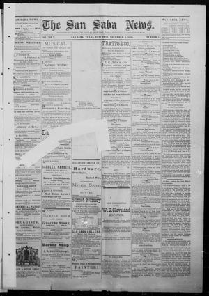 Primary view of object titled 'The San Saba News. (San Saba, Tex.), Vol. 10, No. 7, Ed. 1, Saturday, November 3, 1883'.