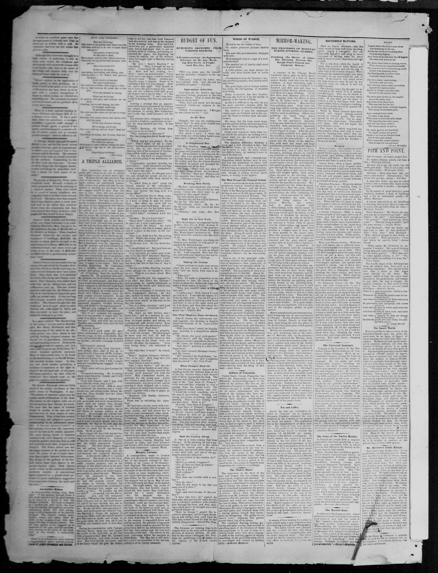 The San Saba News. (San Saba, Tex.), Vol. 13, No. 40, Ed. 1, Friday, July 22, 1887
                                                
                                                    [Sequence #]: 2 of 4
                                                
