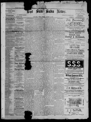 Primary view of object titled 'The San Saba News. (San Saba, Tex.), Vol. 13, No. 44, Ed. 1, Friday, August 19, 1887'.