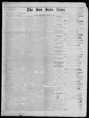 Primary view of object titled 'The San Saba News. (San Saba, Tex.), Vol. 14, No. 48, Ed. 1, Friday, September 21, 1888'.
