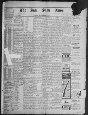 Primary view of object titled 'The San Saba News. (San Saba, Tex.), Vol. 16, No. 16, Ed. 1, Friday, February 21, 1890'.