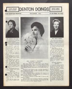 Primary view of object titled 'Denton Doings (Denton, Tex.), Ed. 1, December 1963'.
